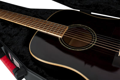 Gator GTSA-GTRDREAD ATA Molded Polyethylene Case for Dreadought Acoustic Guitars w/ Strap