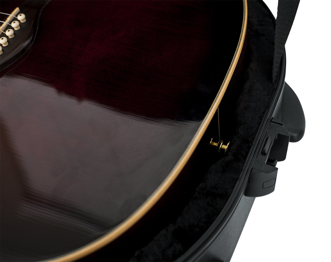 Gator GTSA-GTRDREAD ATA Molded Polyethylene Case for Dreadought Acoustic Guitars w/ Strap