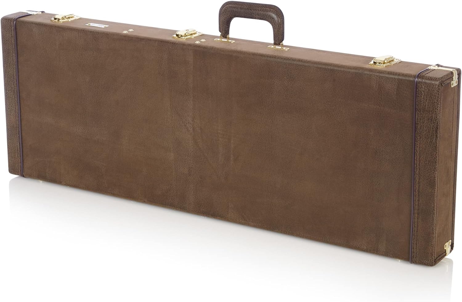 Gator GW-ELECT-VIN Deluxe Wood Case for Electric Guitars - Vintage Brown