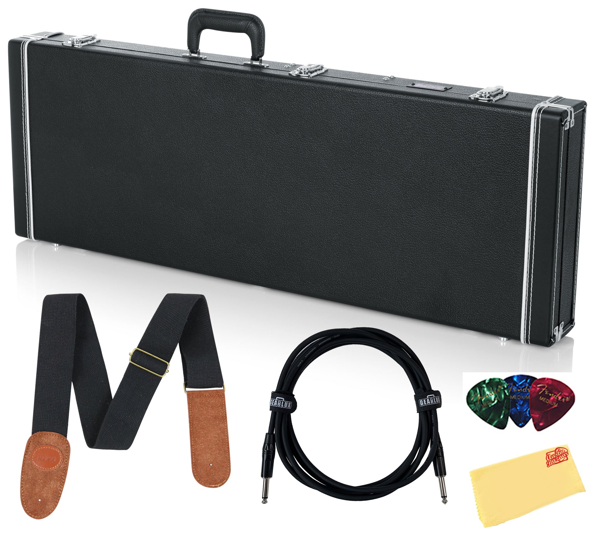 Gator GW-ELECTRIC Deluxe Wood Case for Electric Guitars w/ Strap