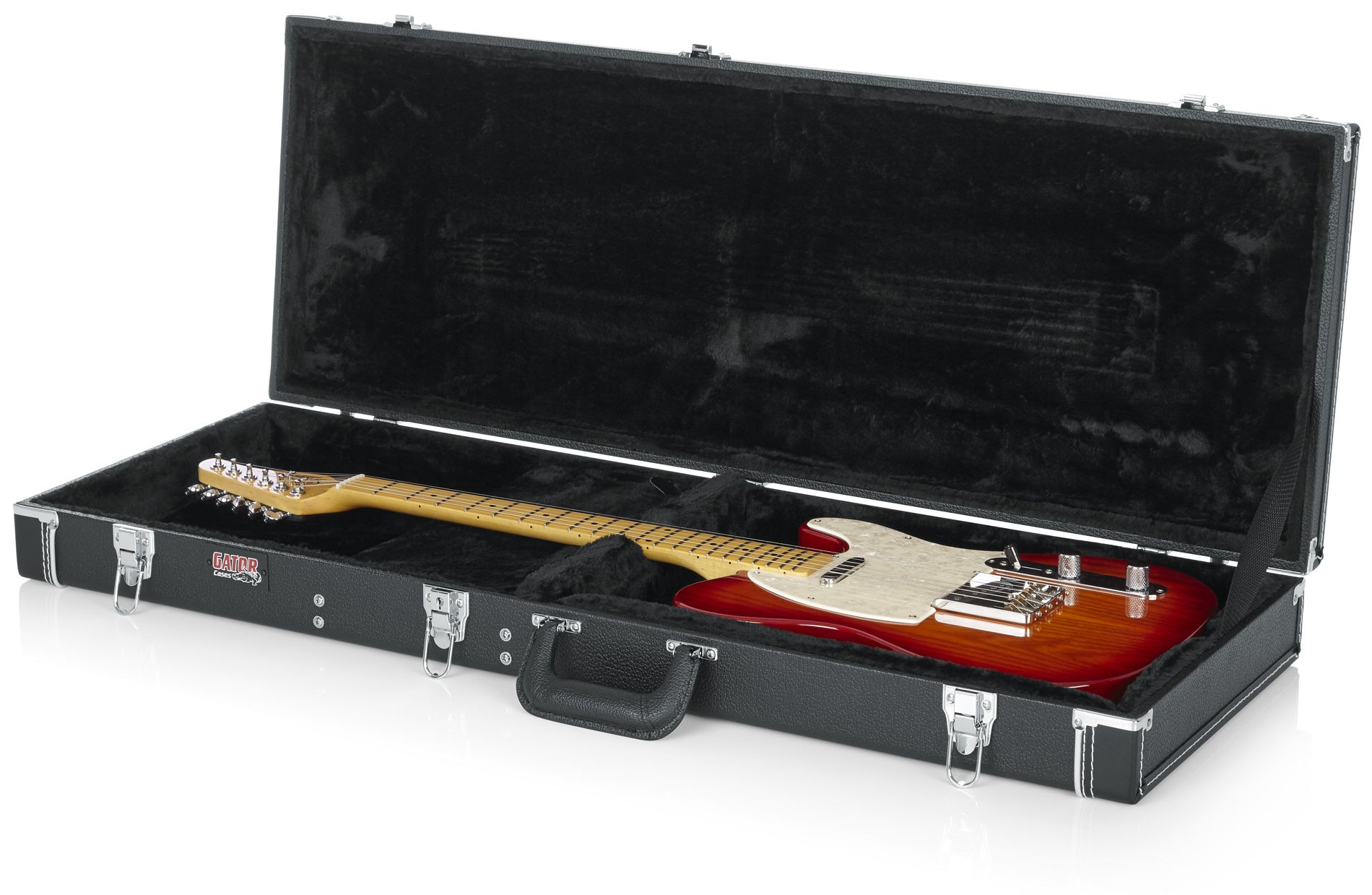 Gator GW-ELECTRIC Deluxe Wood Case for Electric Guitars w/ Strap