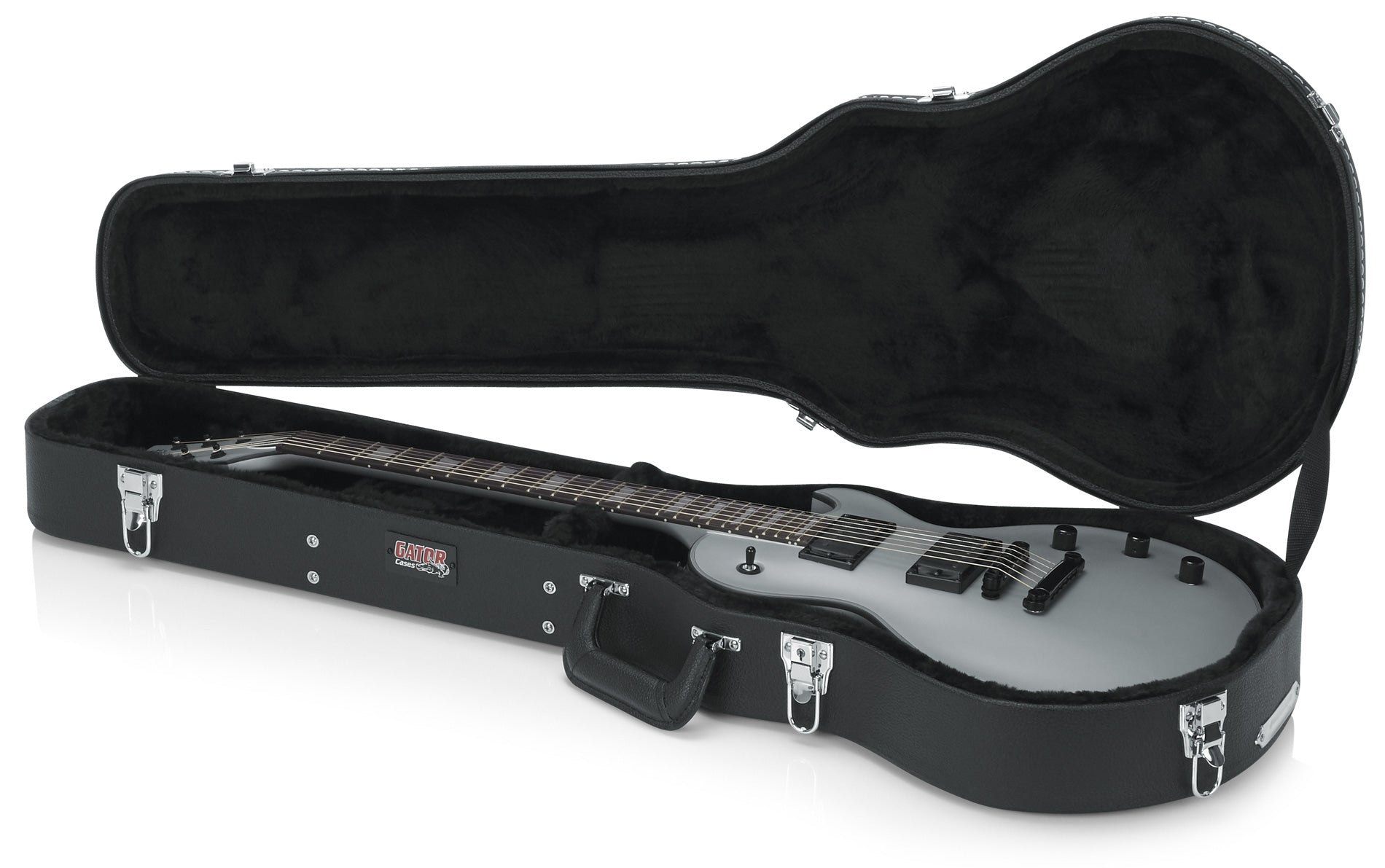 Gator GW-LPS Deluxe Wood Case for Single-Cutaway Electric Guitars w/ Strap