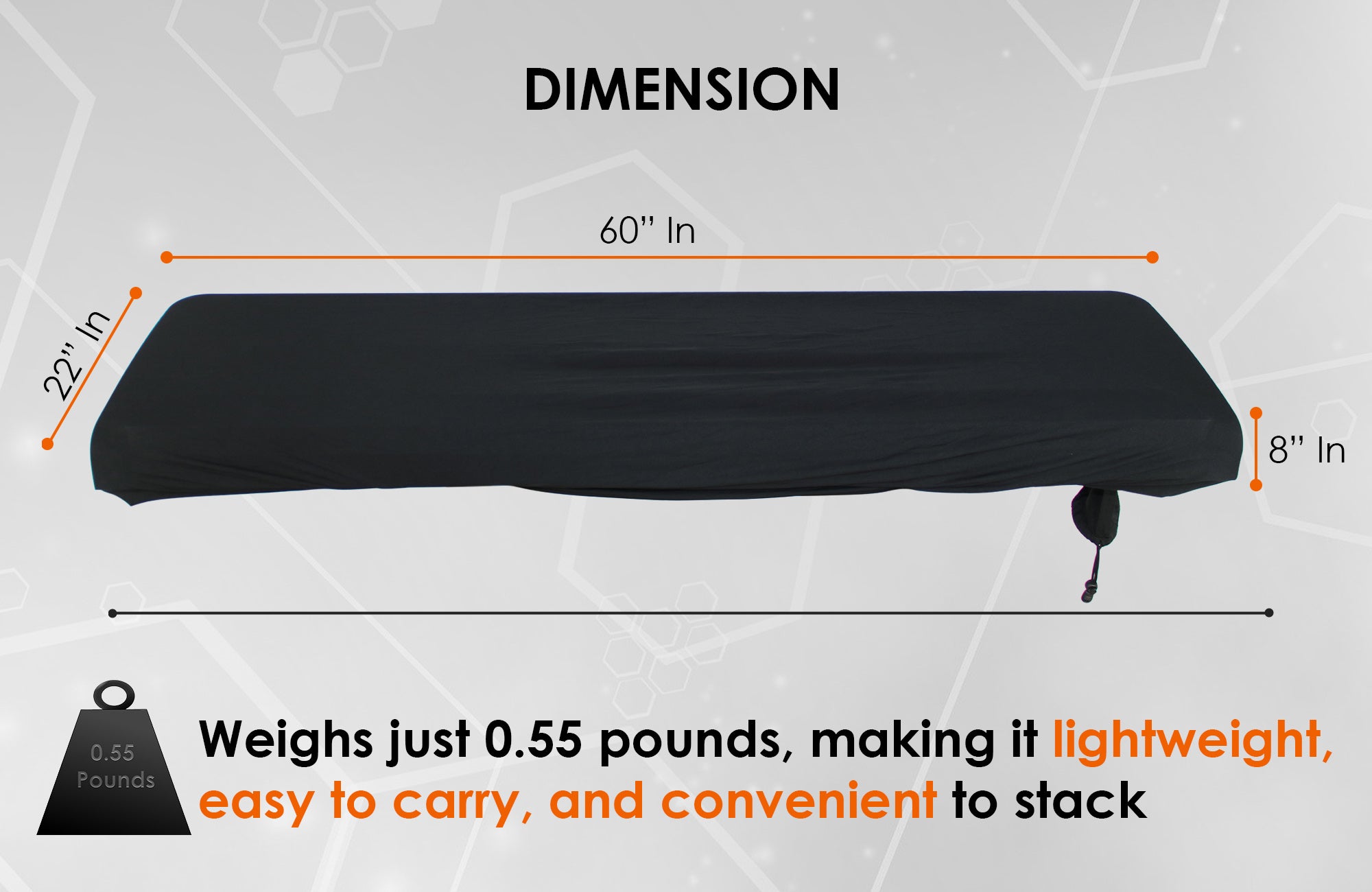 Gearlux Stretchy Keyboard Dust Cover for 88-Key Digital Pianos (60 x 22 x 8 Inches) w/ Keyboard Stand