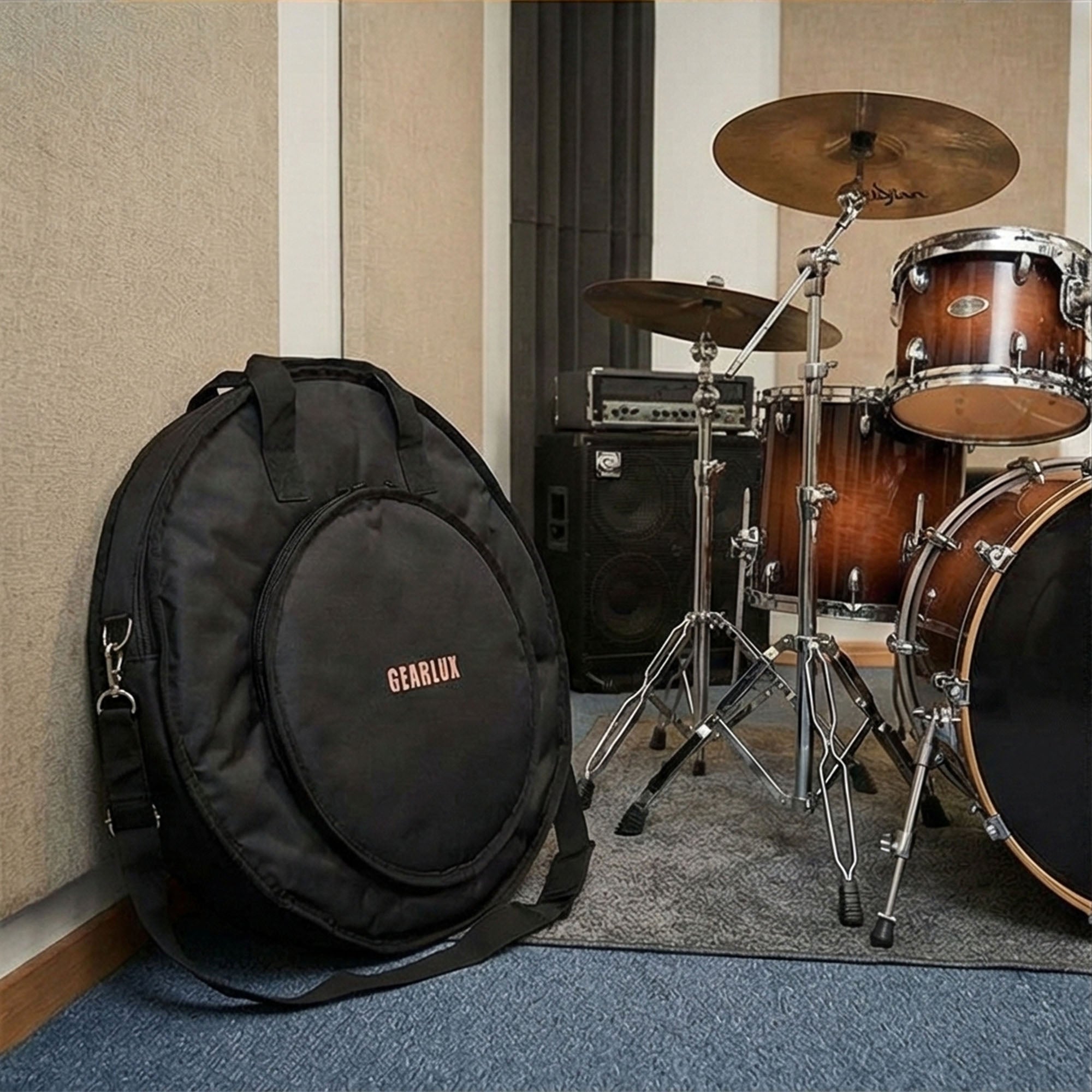 Gearlux Dual Cymbal Bag with 22-Inch and 14-Inch Compartments