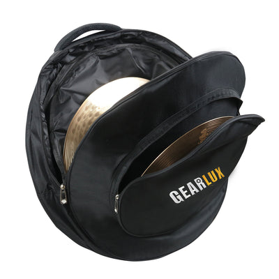 Gearlux 22-Inch Cymbal Bag for Crash, Hi-Hats, and Drum Cymbals