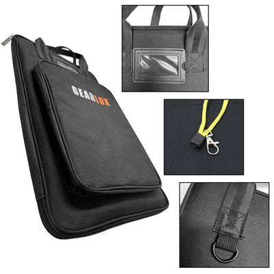 Gearlux 12-Pair Drumstick Bag with 10mm Padding
