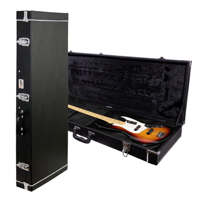Gearlux Rectangular Electric Guitar Wooden Hard Case - Black