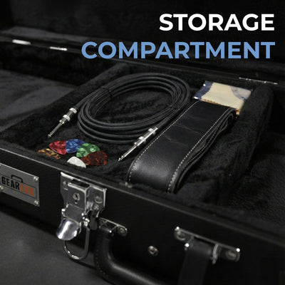Gearlux Rectangular Electric Guitar Wooden Hard Case - Black