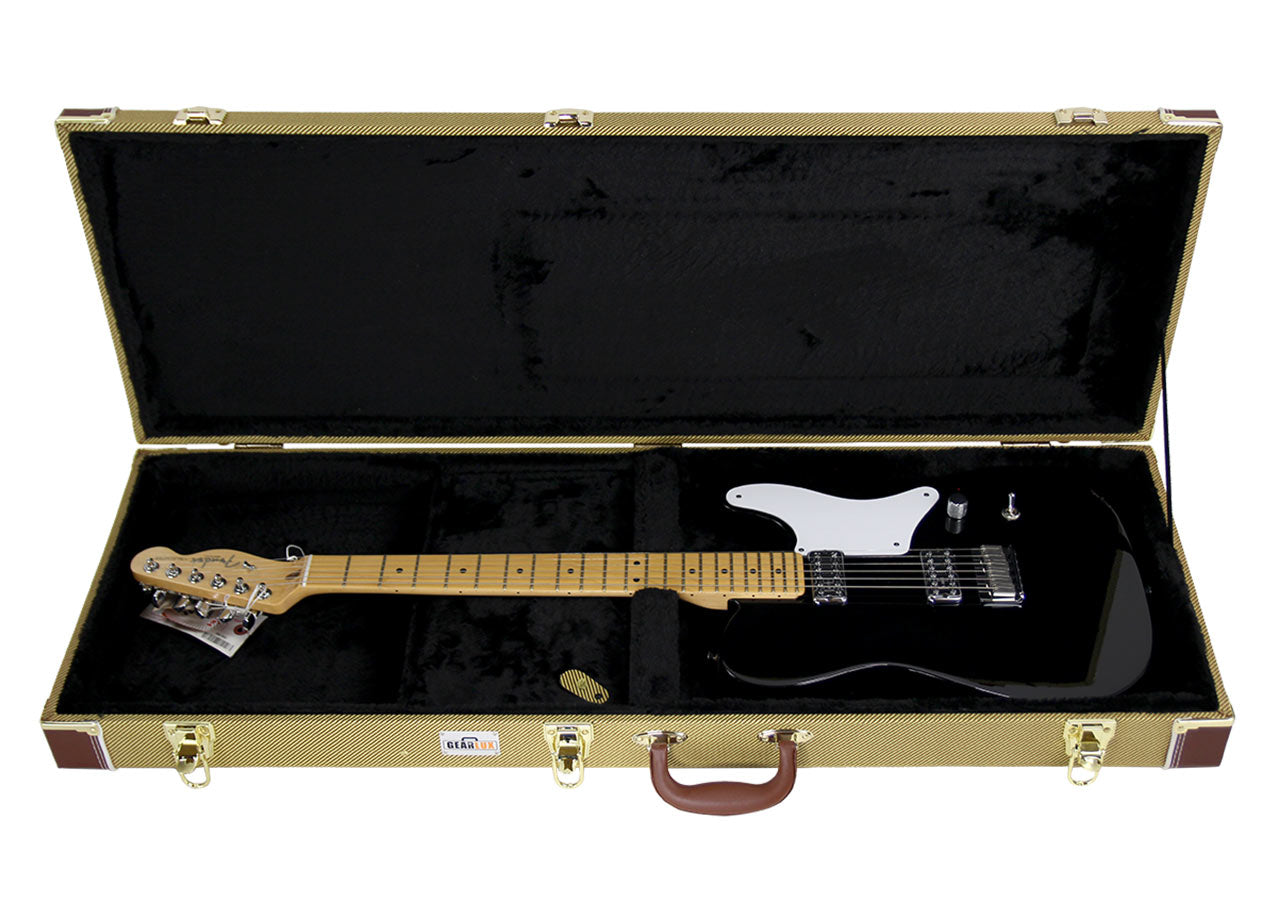 Gearlux Rectangular Electric Guitar Hard Case - Tweed