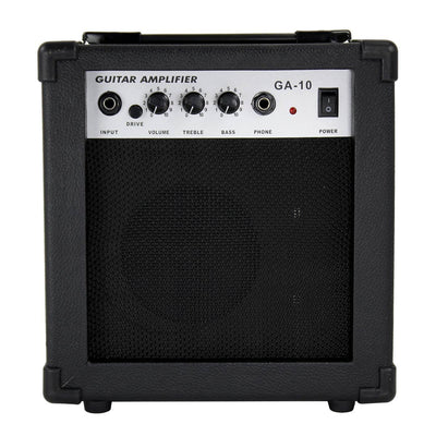 Gearlux GA10 10-Watt Electric Guitar Amplifier - Black w/ Instrument Cable