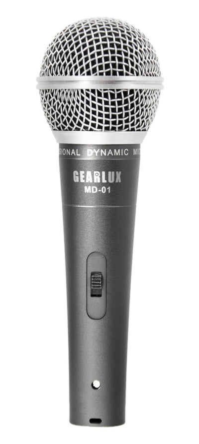 Gearlux MD-01 Wired Dynamic Vocal Microphone with On/Off Switch