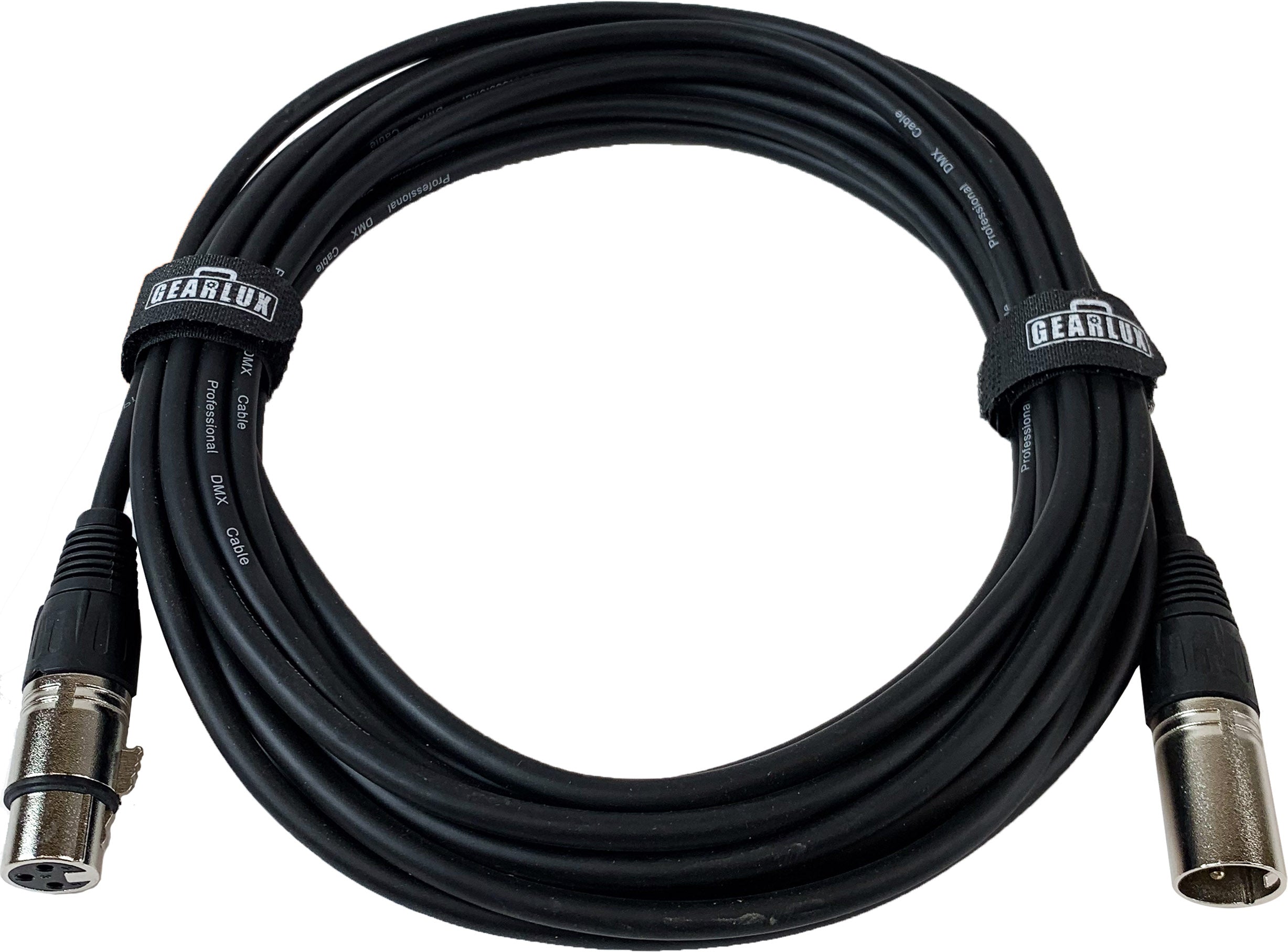 Gearlux 25-Foot 3-Pin Male-to-Female DMX Cable