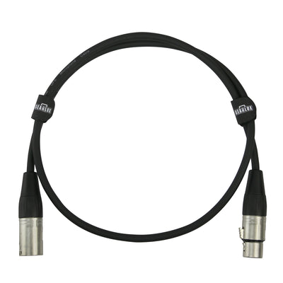Gearlux 3.2-Foot XLR Microphone Cable, Fully Balanced, Male to Female, Black - 10 Pack