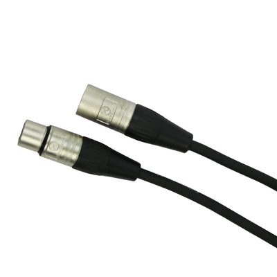 Gearlux 3.2-Foot XLR Microphone Cable, Fully Balanced, Male to Female, Black - 10 Pack