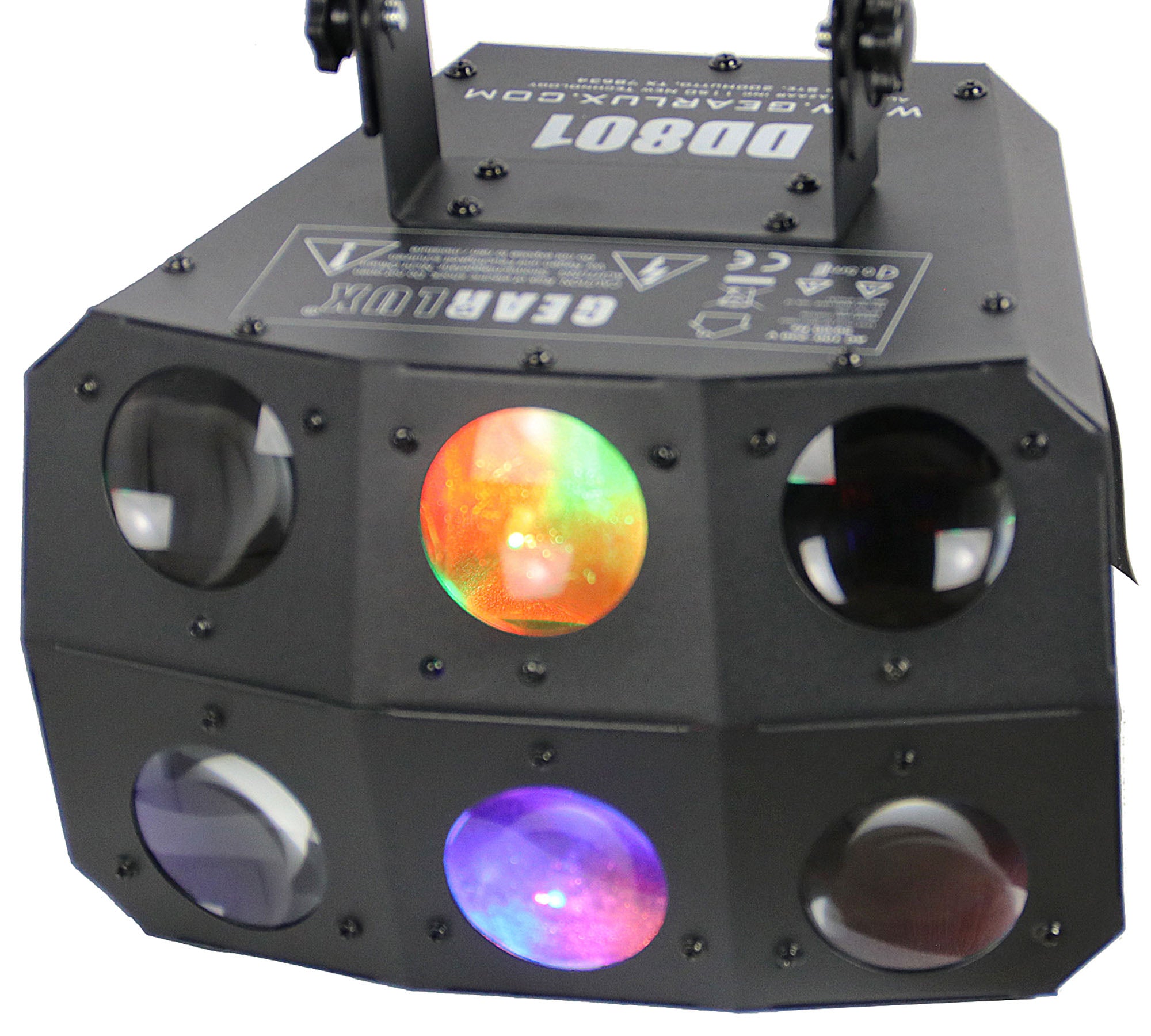 Gearlux 24PCS 3-Watt RGBW LED Derby Matrix Beam Light with 4 Digit LED Display