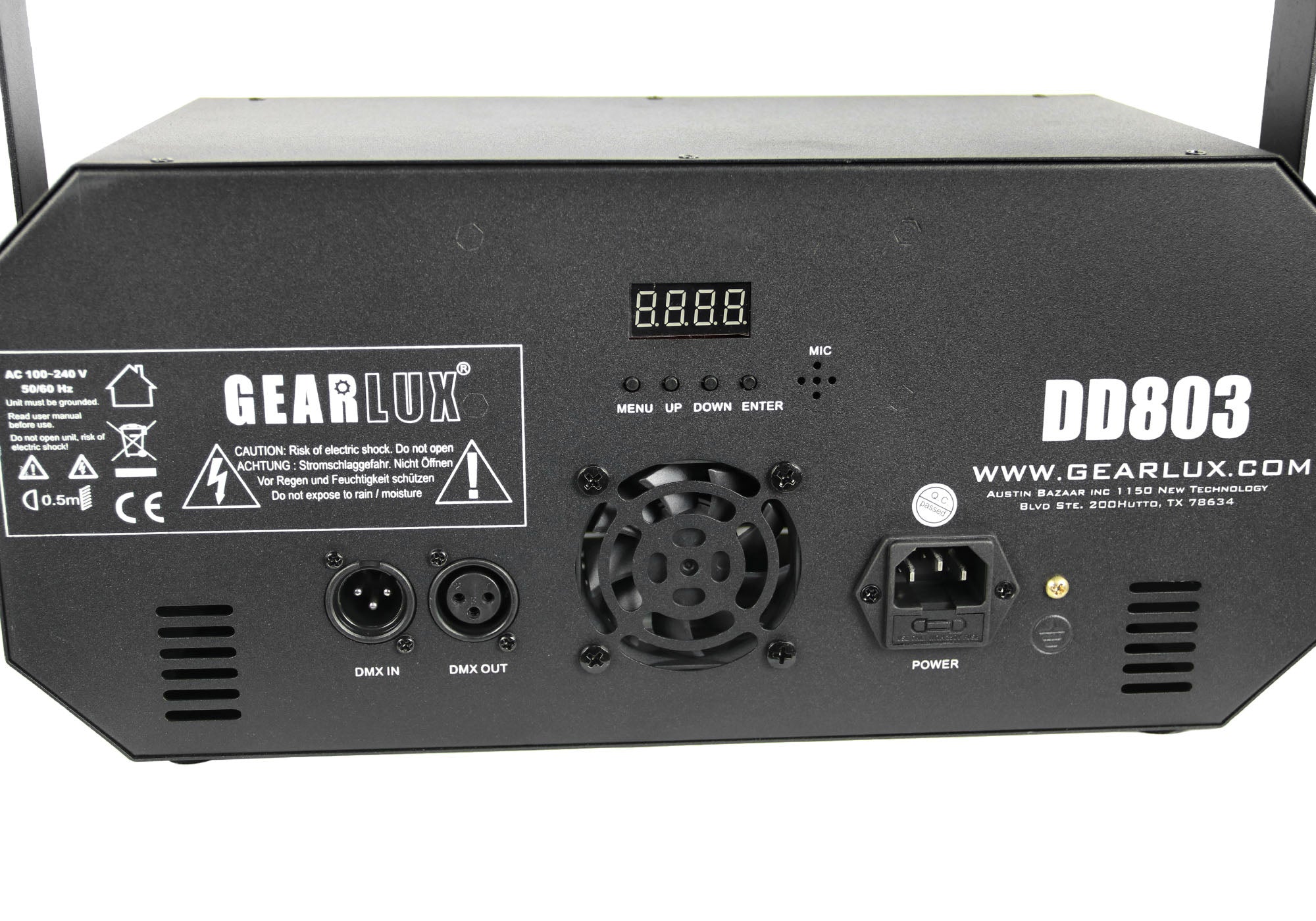 Gearlux 3-in-1 Strobe/UV Derby Light 10-Watt 2PCS RGBW CREE LEDs and 12PCS UV+White LED