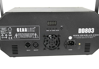 Gearlux 3-in-1 Strobe/UV Derby Light 10-Watt 2PCS RGBW CREE LEDs and 12PCS UV+White LED