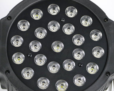 Gearlux 24PCS 1-Watt RGBW LED 8 Channel, Battery LED Stage Par Light