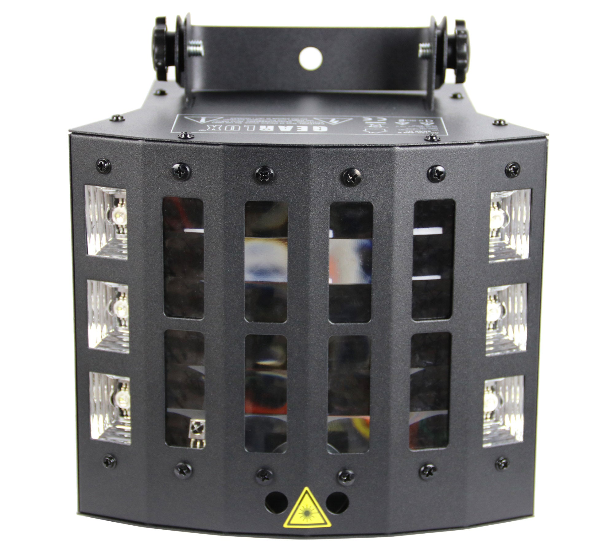 Gearlux 4-in-1 LED Strobe/UV Derby Light 3-Watt 9pcs LEDs and 6pcs UV+White LEDs