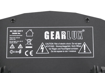 Gearlux 4-in-1 LED Strobe/UV Derby Light 3-Watt 9pcs LEDs and 6pcs UV+White LEDs