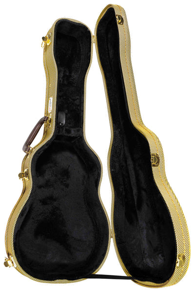 Gearlux UC107-B Baritone Ukulele Wooden Tweed Case