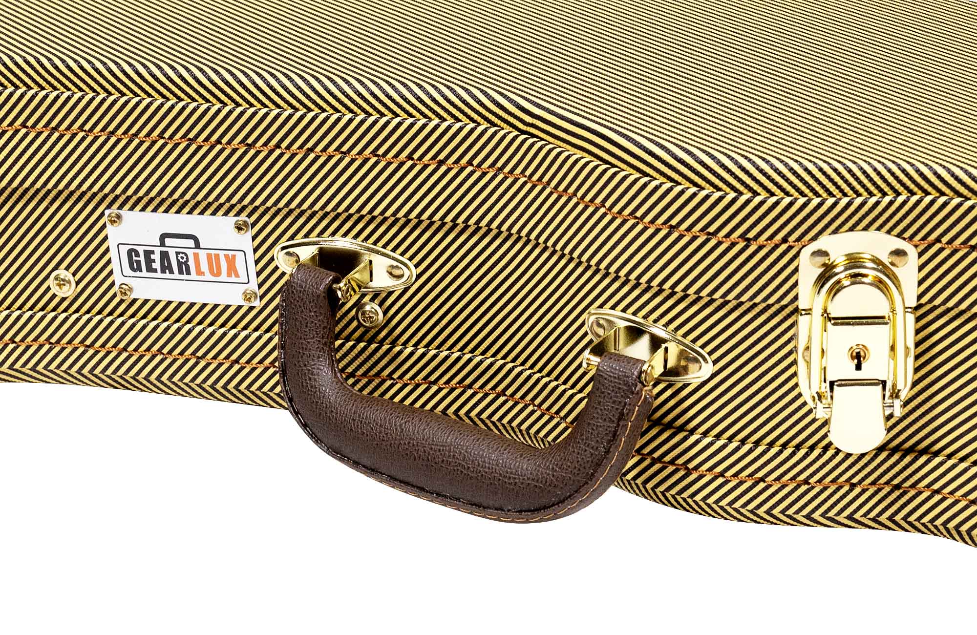 Gearlux UC107-C Concert Ukulele Wooden Tweed Case