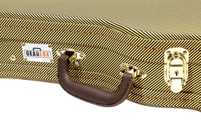 Gearlux UC107-C Concert Ukulele Wooden Tweed Case