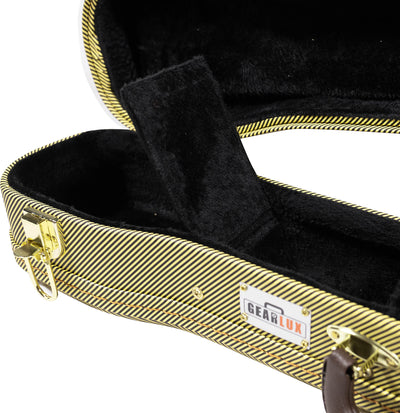 Gearlux UC107-T Tenor Ukulele Wooden Tweed Case