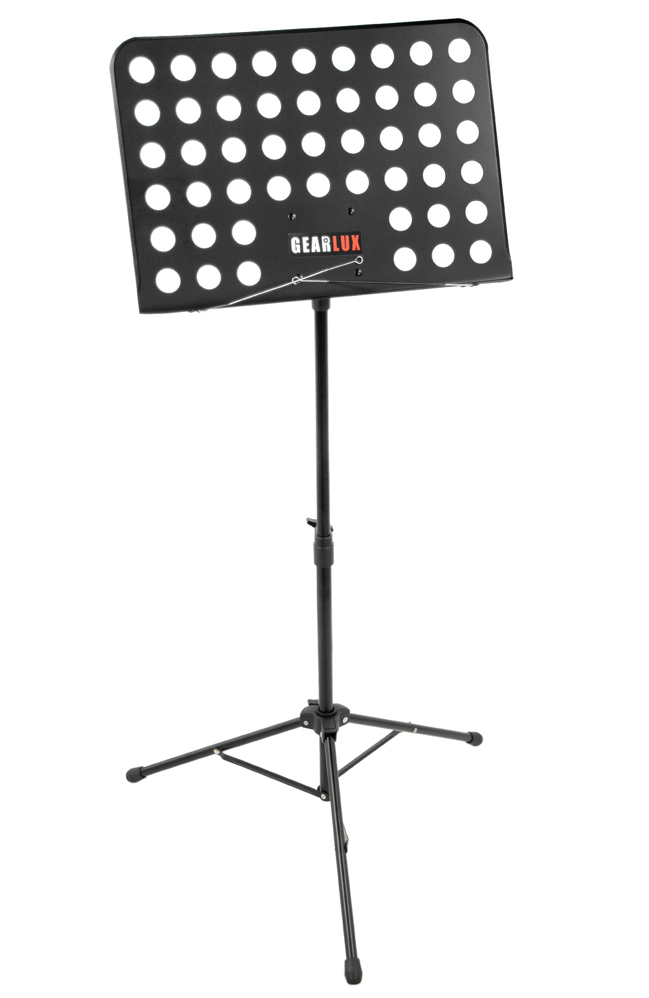 Gearlux Vented Die-Cast Sheet Music Stand with Height Adjustment and Triple-Layer Anti-Rust Coating