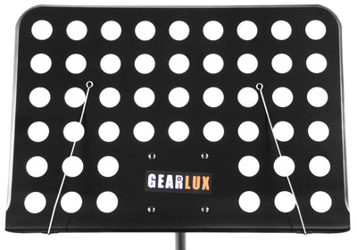Gearlux Vented Die-Cast Sheet Music Stand with Height Adjustment and Triple-Layer Anti-Rust Coating