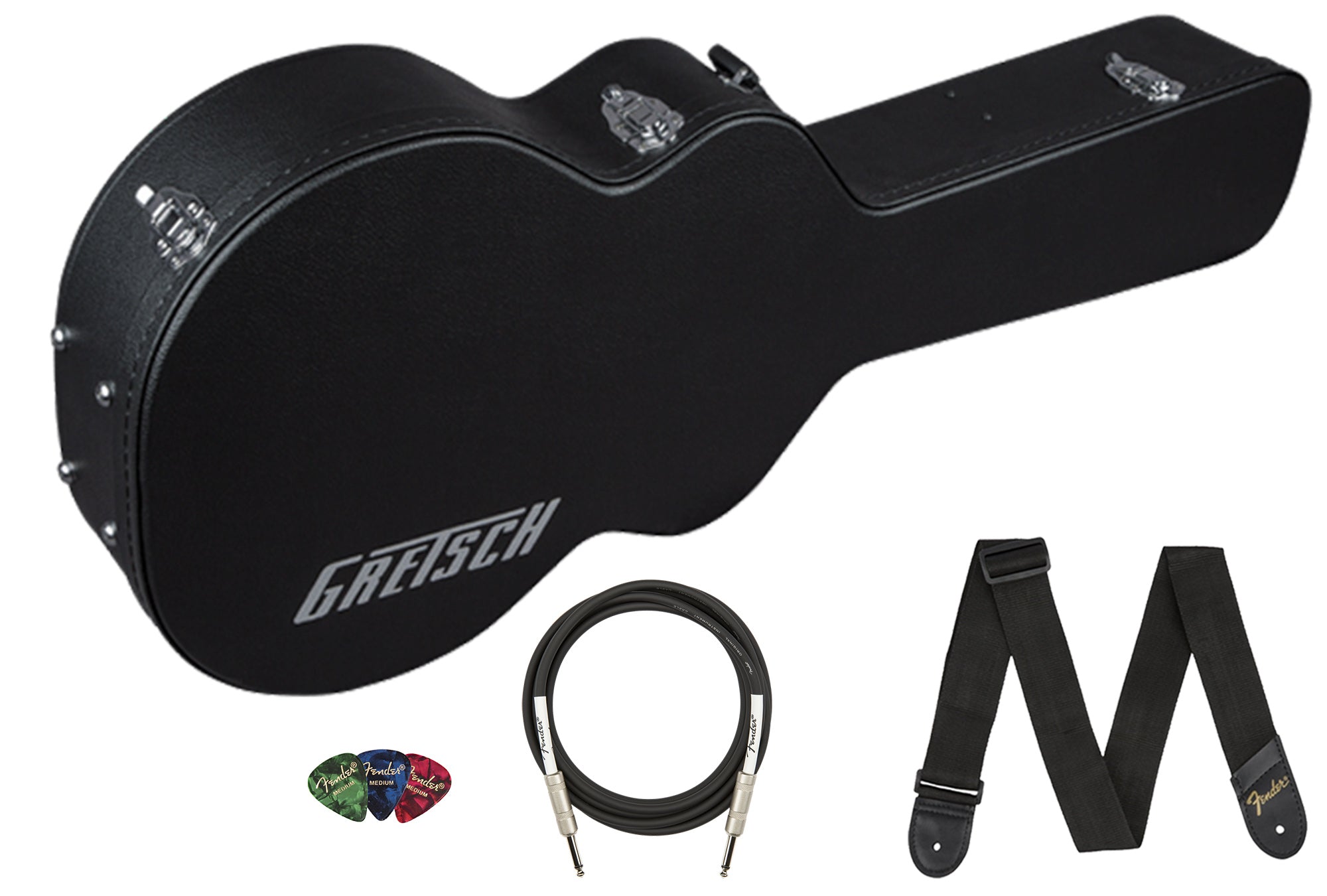 Gretsch G2420T Streamliner Hollow Body Electric Guitar Case - Black w/ Strap