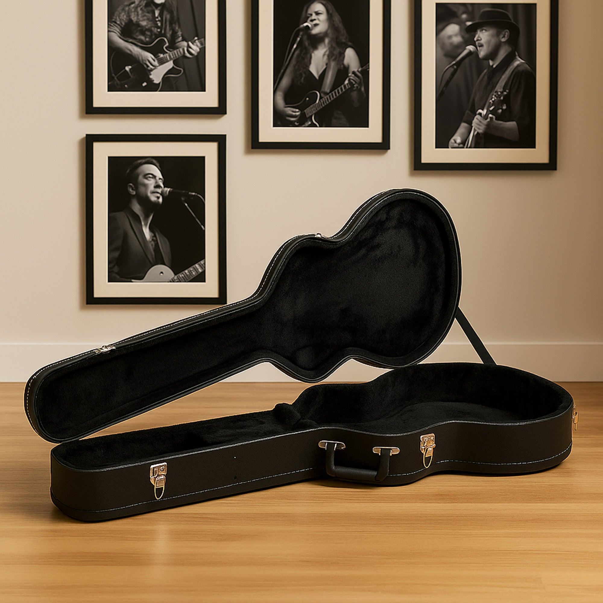 Gretsch G2420T Streamliner Hollow Body Electric Guitar Case - Black w/ Strap