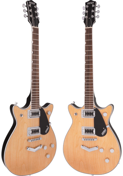Gretsch G5222 Electromatic Double Jet BT Electric Guitar with V-Stoptail - Aged Natural w/ Strap