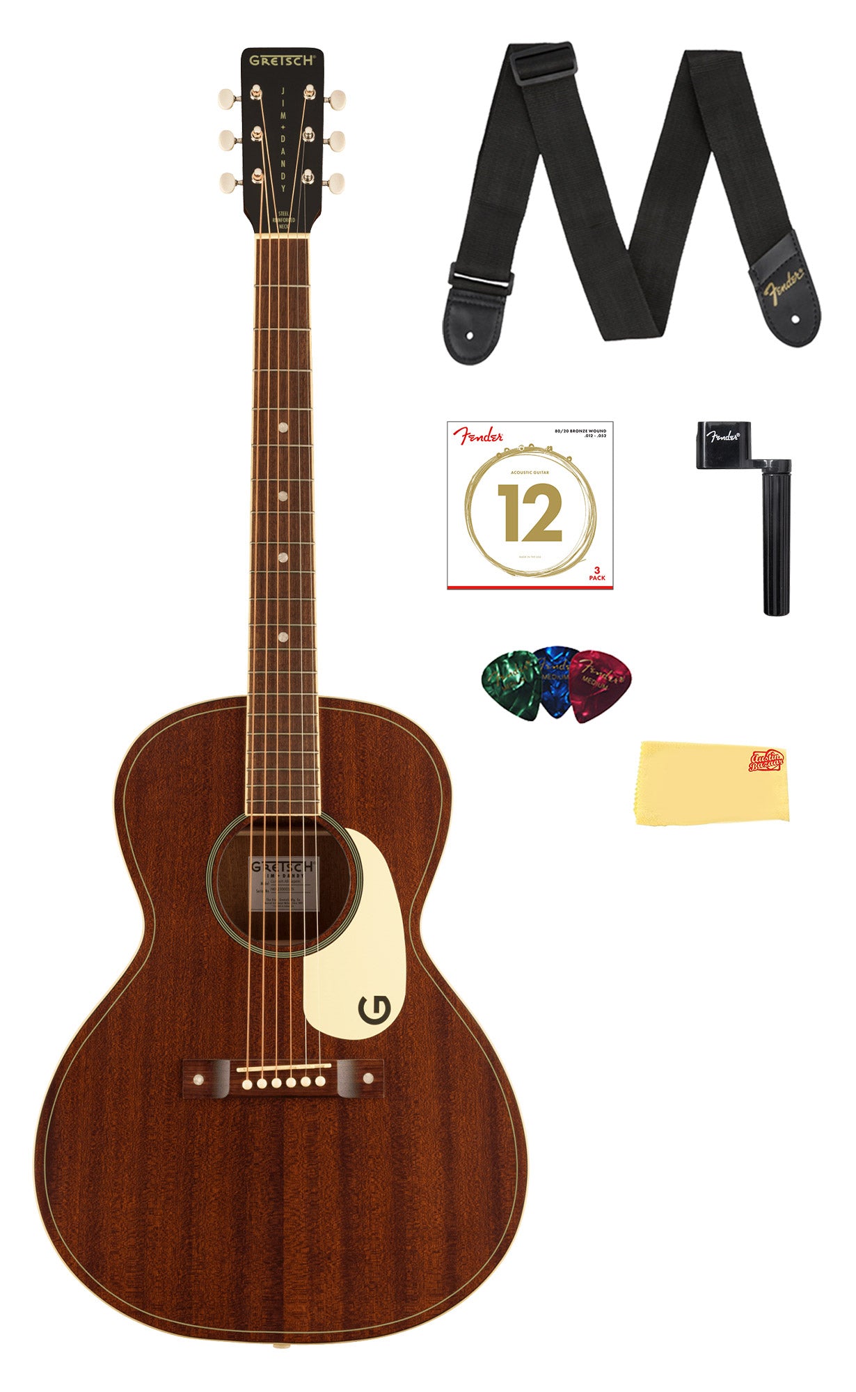 Gretsch Jim Dandy Concert Acoustic Guitar - Frontier Stain w/ Strap