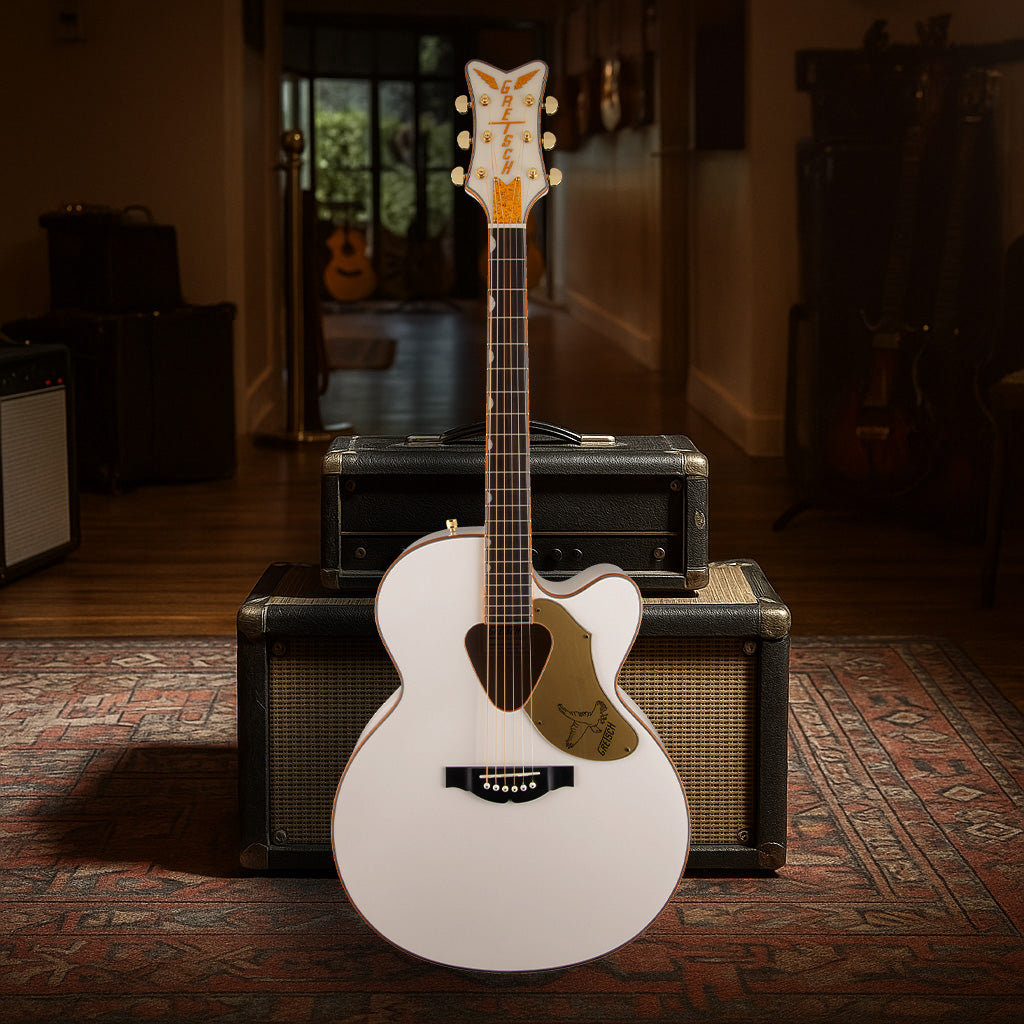 Gretsch G5022CWFE Rancher Falcon Jumbo Acoustic-Electric Guitar - White