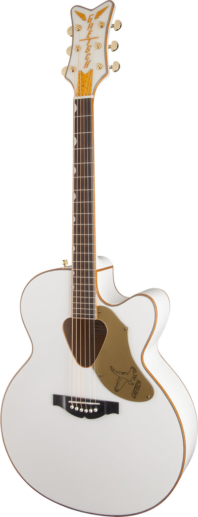 Gretsch G5022CWFE Rancher Falcon Jumbo Acoustic-Electric Guitar - White w/ Strap