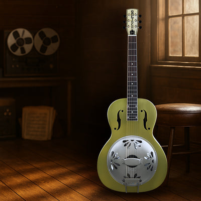 Gretsch G9202 Honey Dipper Special Round-Neck Brass Body Resonator Guitar - Bell Bronze