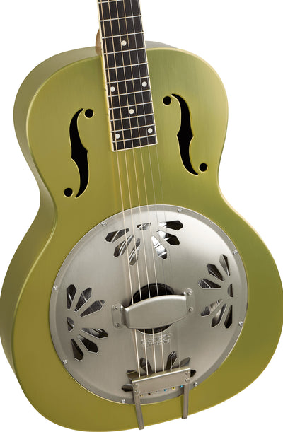 Gretsch G9202 Honey Dipper Special Round-Neck Brass Body Resonator Guitar - Bell Bronze w/ Strap