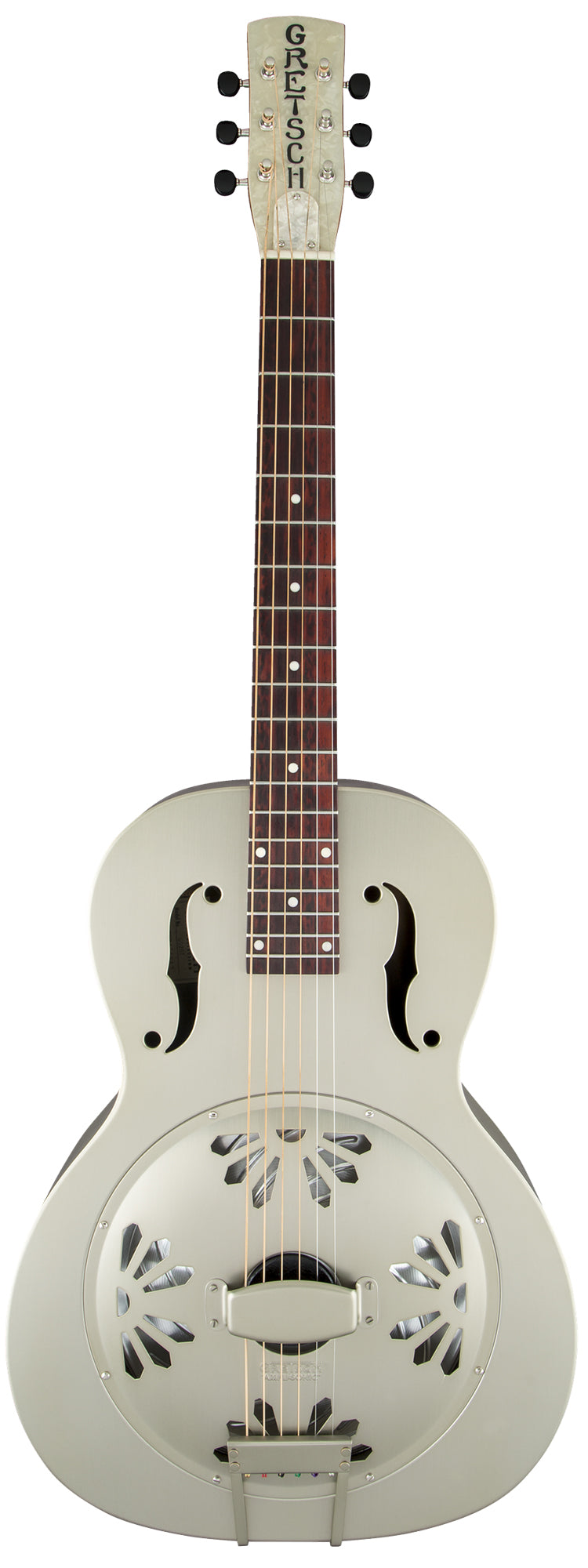 Gretsch G9201 Honey Dipper Round-Neck Brass Body Resonator Guitar - Weathered Pump House Roof