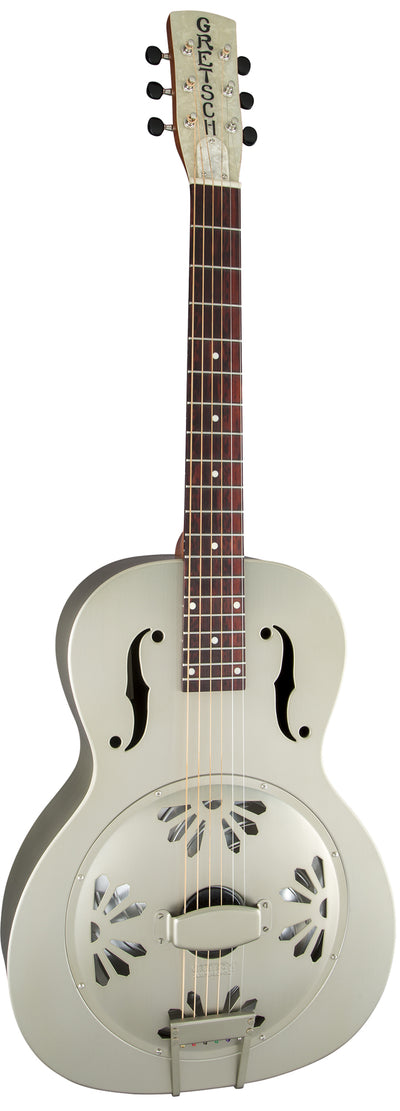 Gretsch G9201 Honey Dipper Round-Neck Brass Body Resonator Guitar - Weathered Pump House Roof