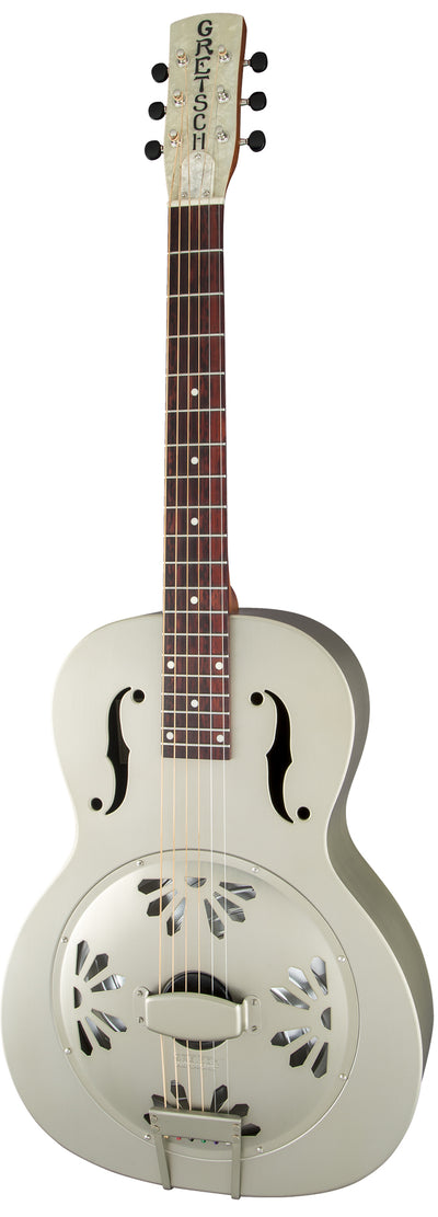 Gretsch G9201 Honey Dipper Round-Neck Brass Body Resonator Guitar - Weathered Pump House Roof