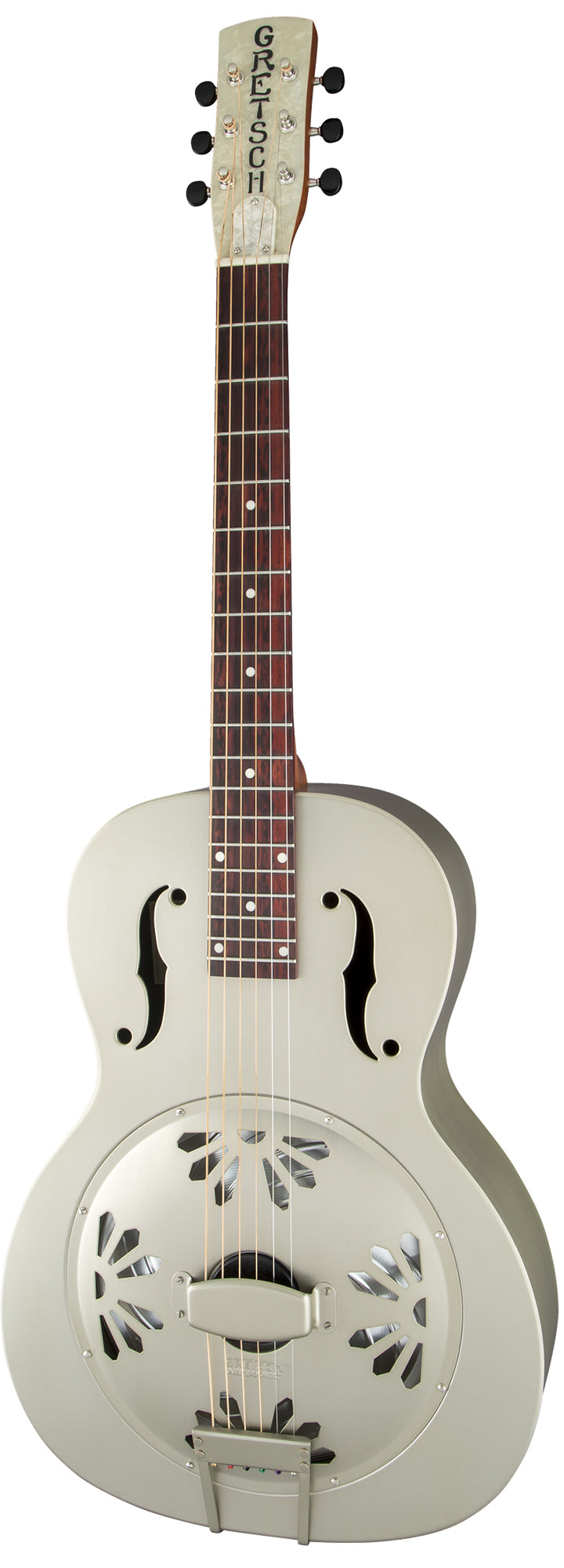 Gretsch G9201 Honey Dipper Round-Neck Brass Body Resonator Guitar - Weathered Pump House Roof