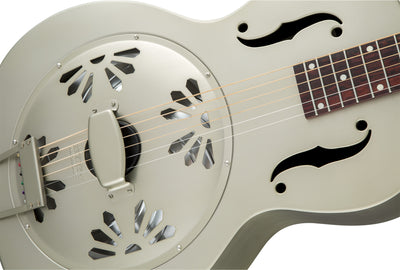 Gretsch G9201 Honey Dipper Round-Neck Brass Body Resonator Guitar - Weathered Pump House Roof