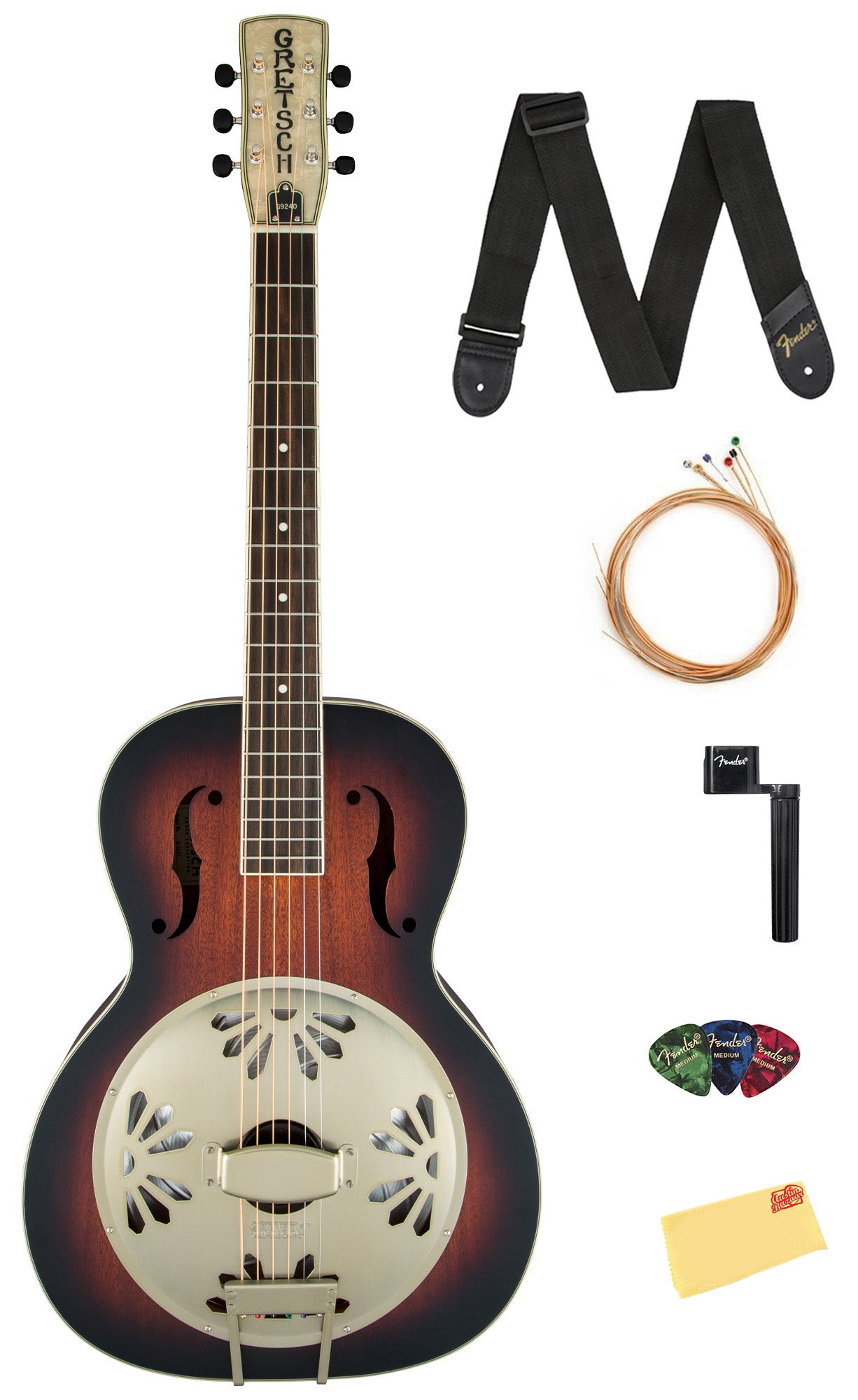 Gretsch G9240 Alligator Biscuit Round-Neck Acoustic Resonator Guitar - 2-Color Sunburst w/ Strap