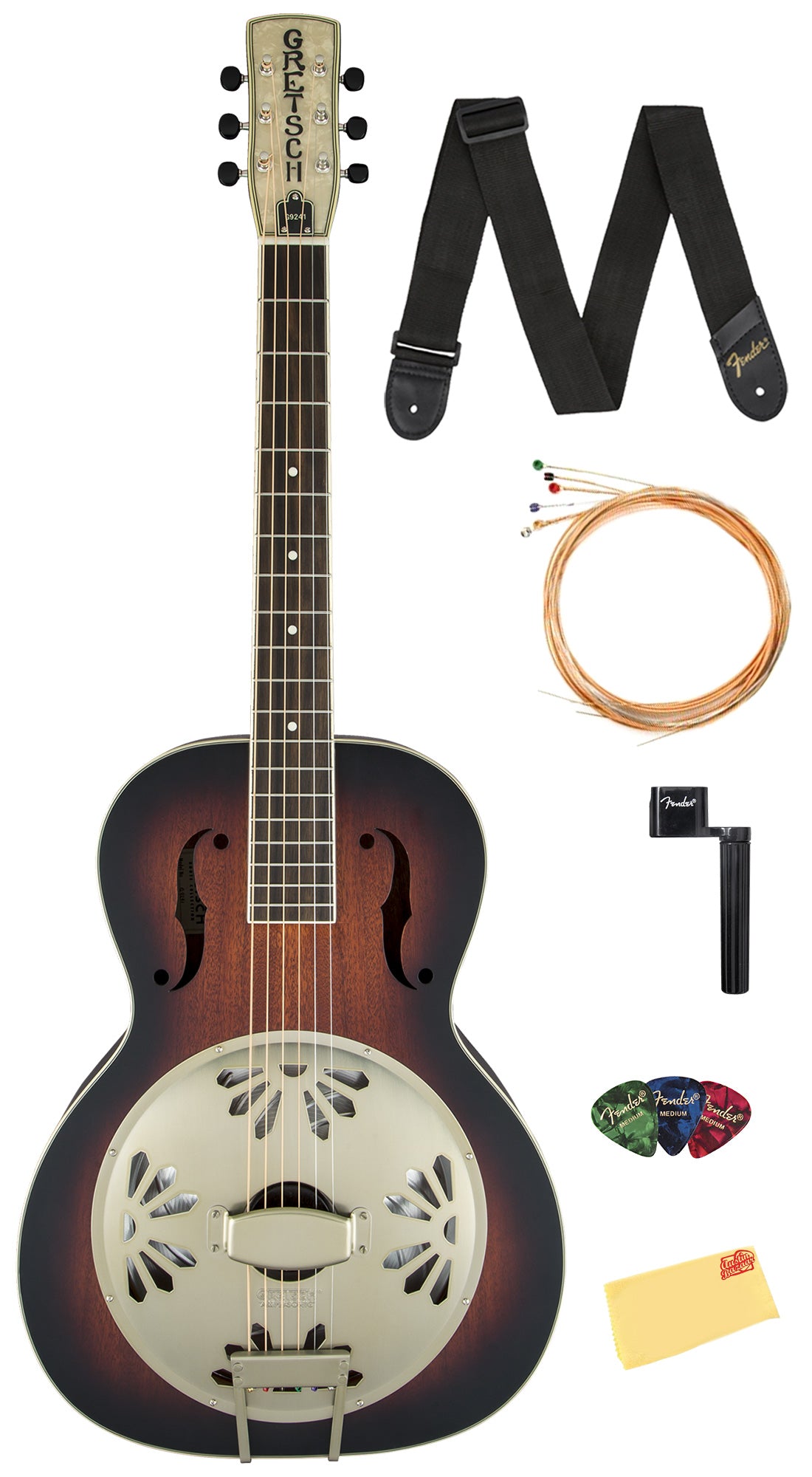 Gretsch G9241 Alligator Biscuit Round-Neck Acoustic-Electric Resonator Guitar - 2-Color Sunburst w/ Strap
