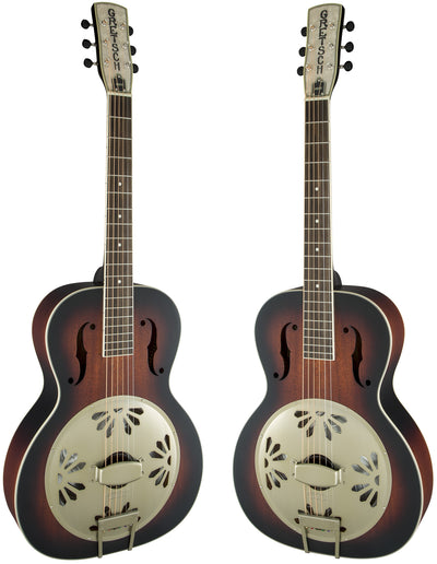Gretsch G9241 Alligator Biscuit Round-Neck Acoustic-Electric Resonator Guitar - 2-Color Sunburst w/ Strap