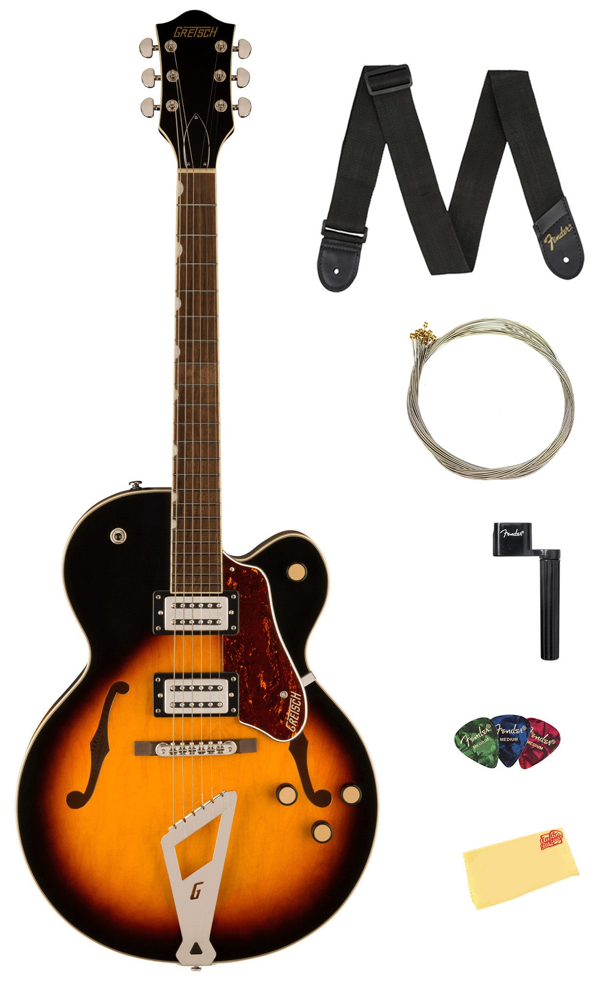 Gretsch G2420 Streamliner Hollow Body Electric Guitar - Aged Brooklyn Burst w/ Strap