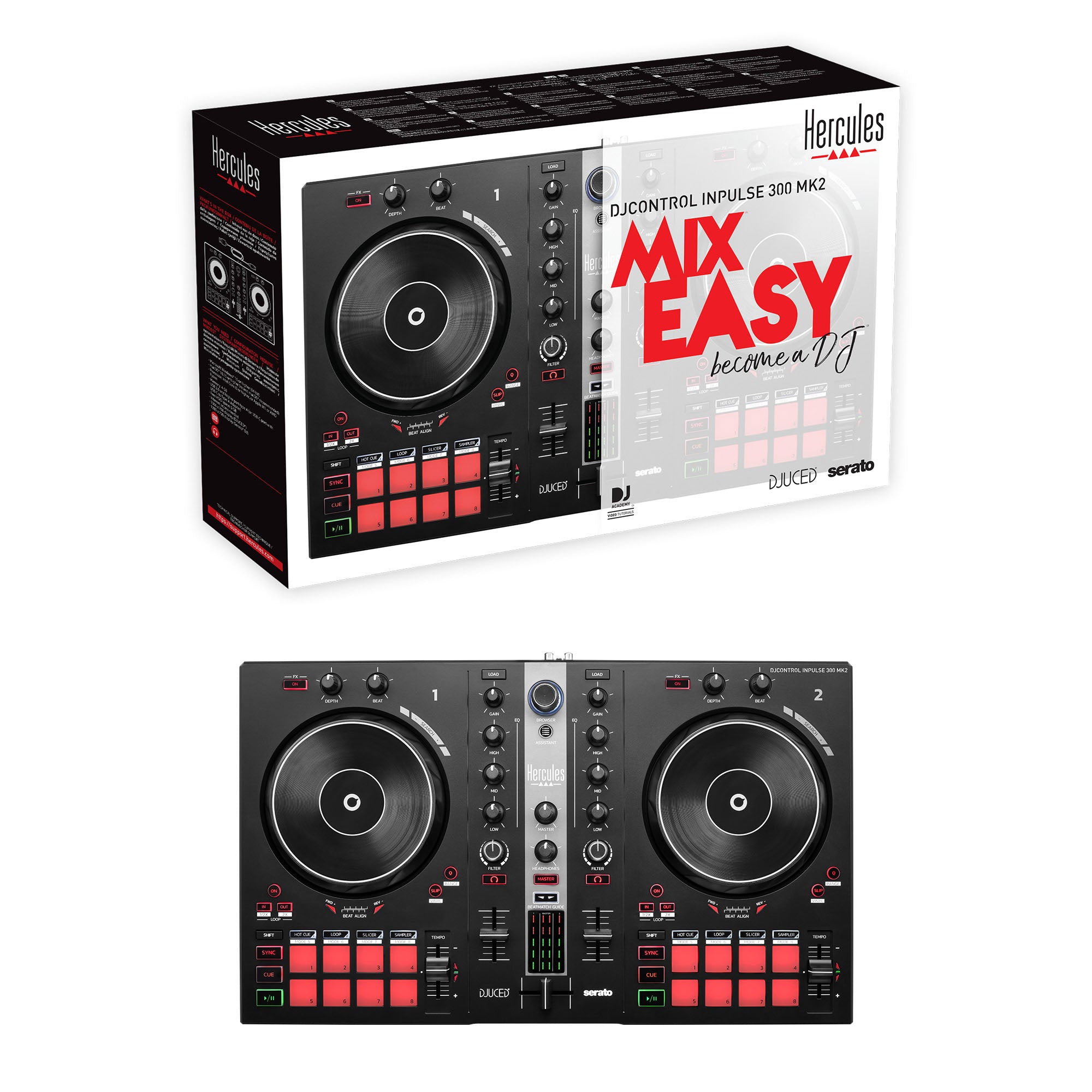 Hercules DJControl Inpulse 300 MK2 2-Channel DJ Controller