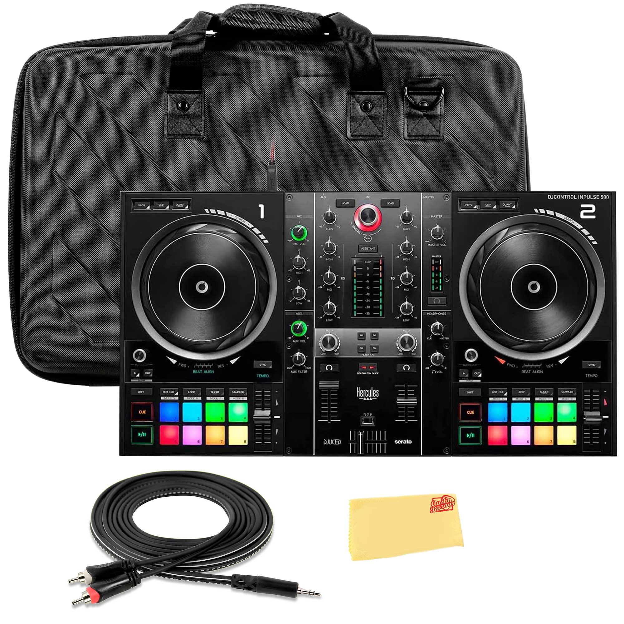 Hercules DJControl Inpulse 500 MK2 2-Channel DJ Controller w/ Case