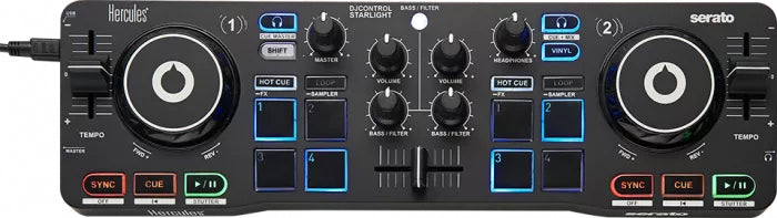 Hercules DJControl Starlight Ultra Portable Compact DJ Controller w/ Case